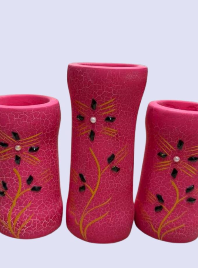 Crackle Floral Charm Vase