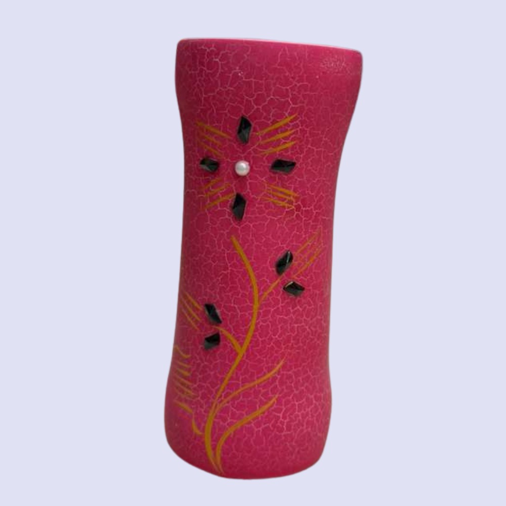 Elegant Pink Floral Vase - Image 2